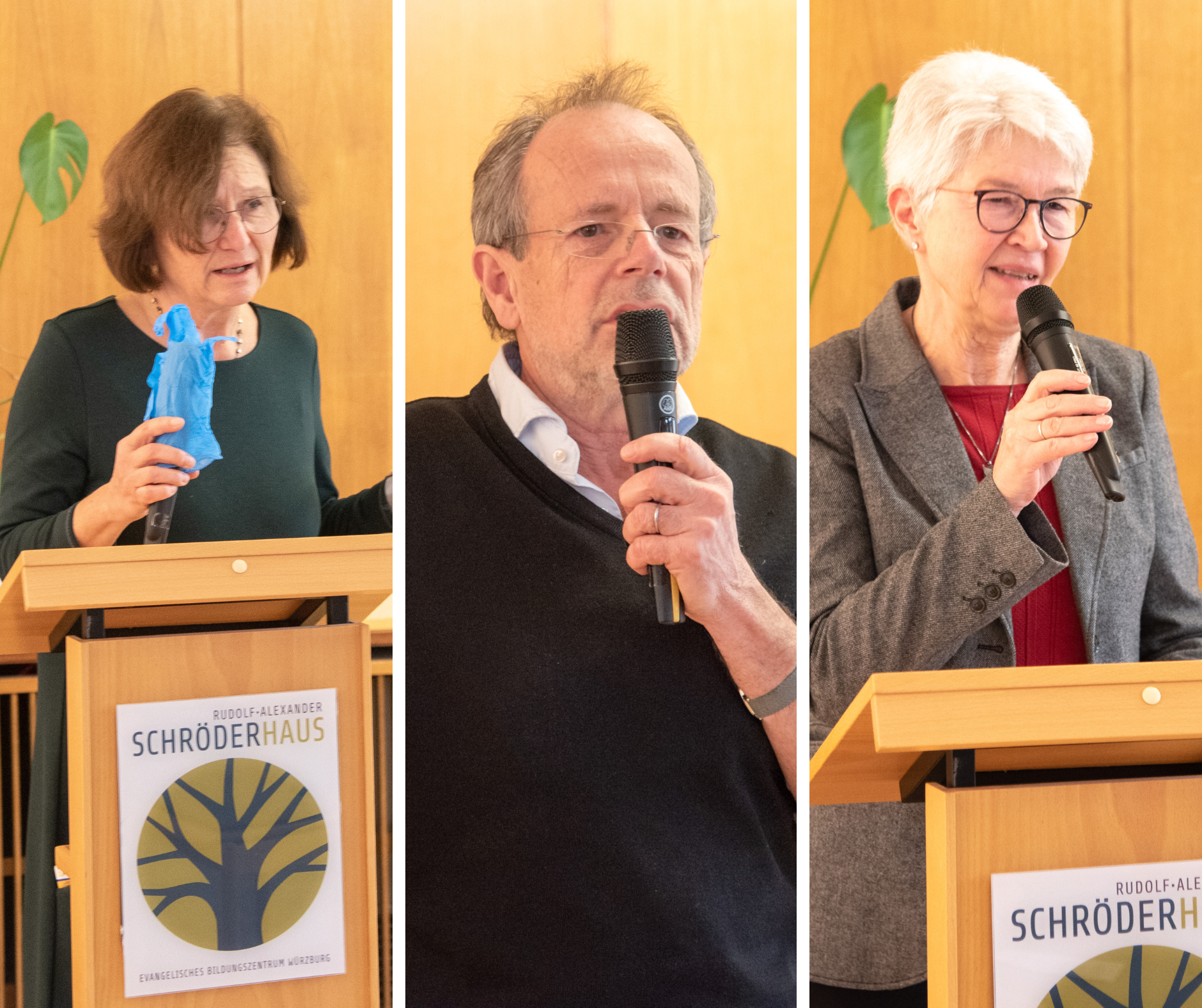 Redebeiträge von ÖKOPAX-Mitgliedern Renate Vieth, Thomas Schmelter und Uta Deitert beim Neujahrsempfang am 15.01.2023 | Foto: Inline